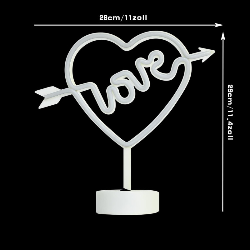 lampe neon led love coeur rose mycrazystuff.com