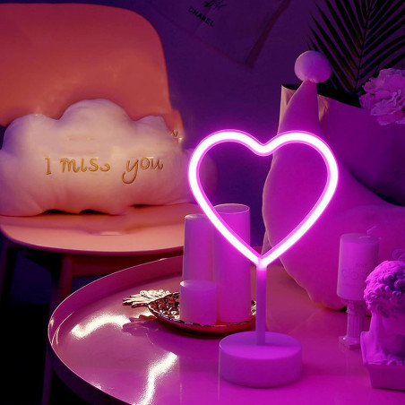 lampe neon led coeur rose mycrazystuff.com