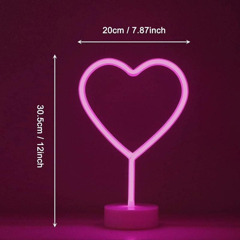 lampe neon led coeur rose mycrazystuff.com