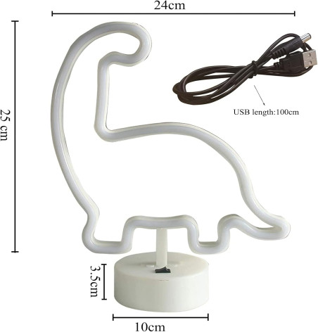 lampe neon led dinosaure vert mycrazystuff.com