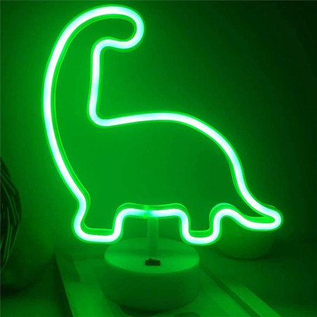 lampe neon led dinosaure vert mycrazystuff.com