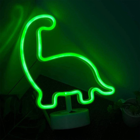 lampe neon led dinosaure vert mycrazystuff.com