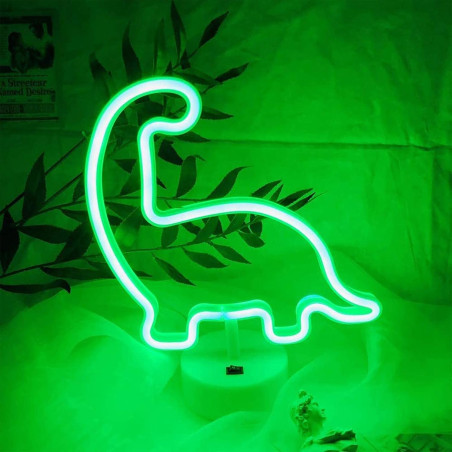 lampe neon led dinosaure vert mycrazystuff.com