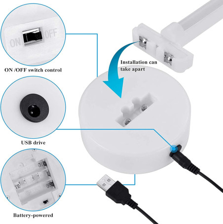 lampe neon led dinosaure vert mycrazystuff.com
