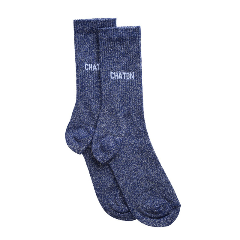 chaussettes bleues chaton à paillettes Felicie aussi mycrazystuff.com