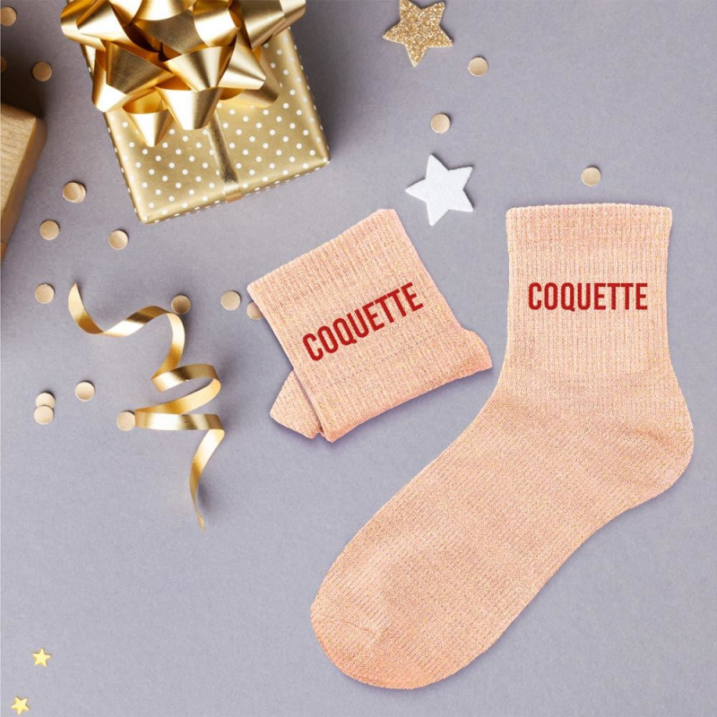 chaussettes paillettes roses coquette mycrazystuff.com