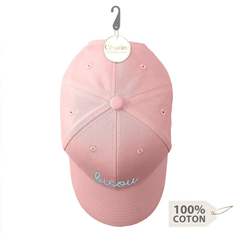 casquette rose bisou