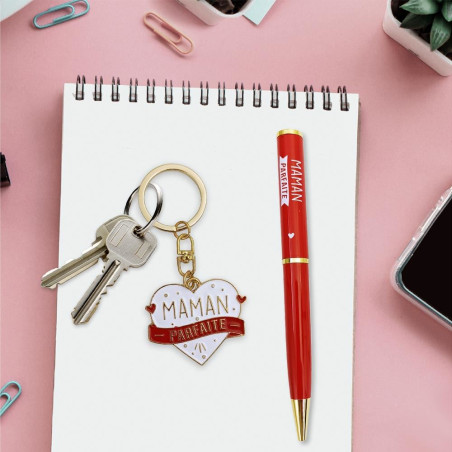 coffret stylo et porte clés maman parfaite mycrazystuff.com