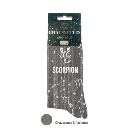 chaussettes paillettes zodiaque scorpion mycrazystuff.com