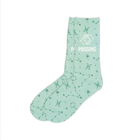 chaussettes zodiaque paillettes poissons mycrazystuff.com