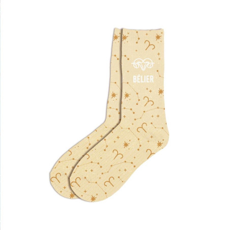chaussettes zodiaque paillettes bélier mycrazystuff.com