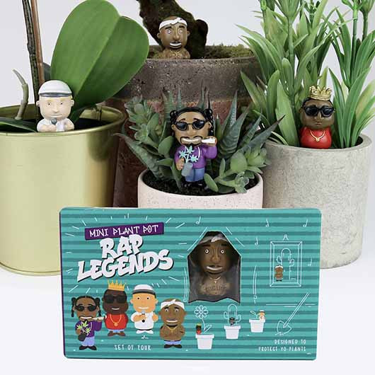 mini figurines pour plantes rap légende Gift Republic mycrazystuff.com