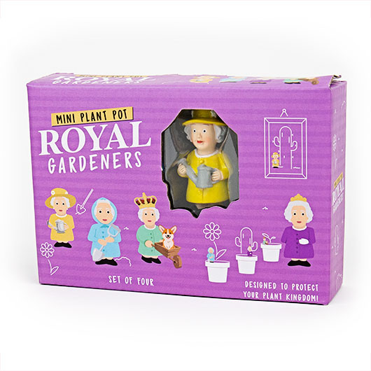 mini figurines pour plantes reine d'Angleterre   mycrazystuff.com