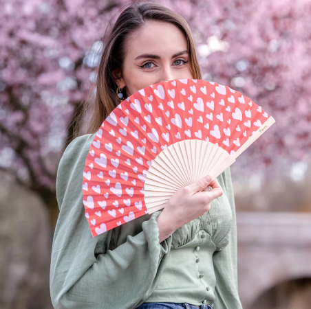 éventail rouge coeur Fisura mycrazystuff.com