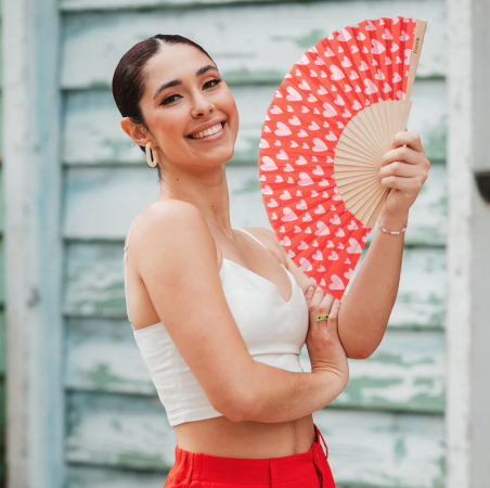 éventail rouge coeur Fisura mycrazystuff.com