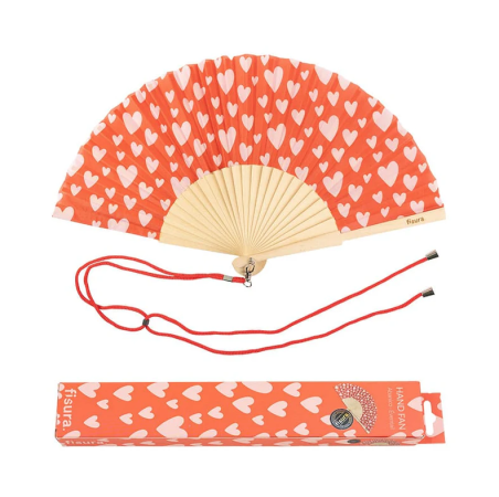 éventail rouge coeur Fisura mycrazystuff.com
