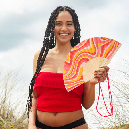 éventail ondes roses fisura Mycrazystuff.com