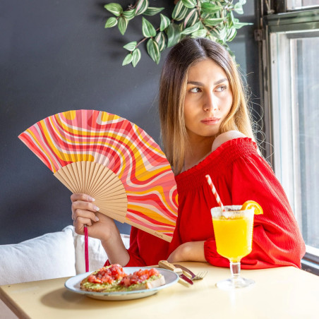 éventail ondes roses fisura Mycrazystuff.com