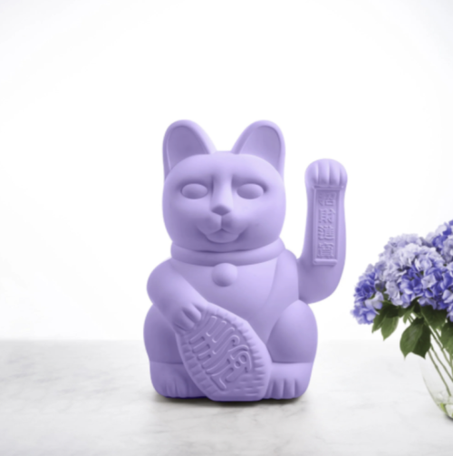 lucky cat géant maneki Neko lilas donkey Mycrazystuff.com