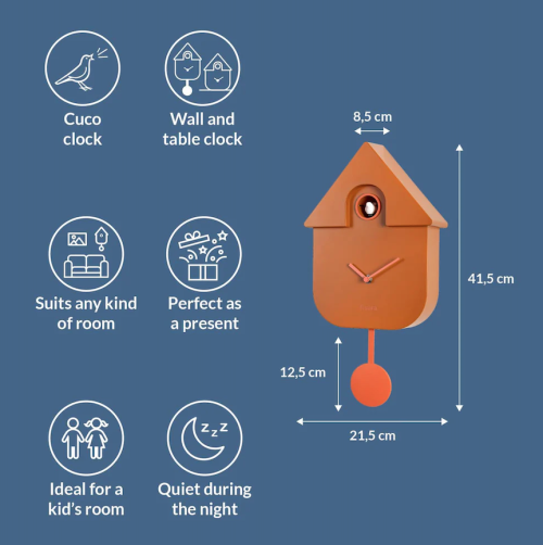 horloge coucou terracotta pendule fisura Mycrazystuff.com