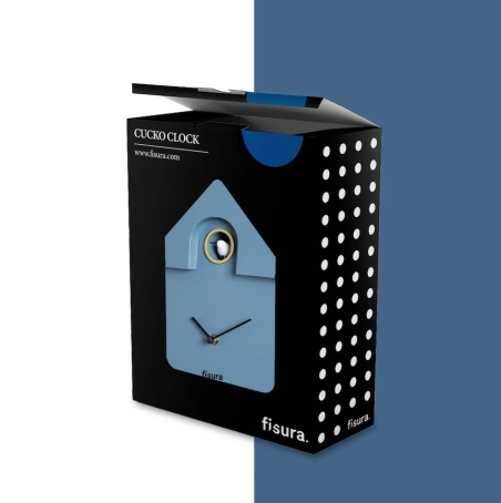 horloge coucou bleu pendule fisura Mycrazystuff.com