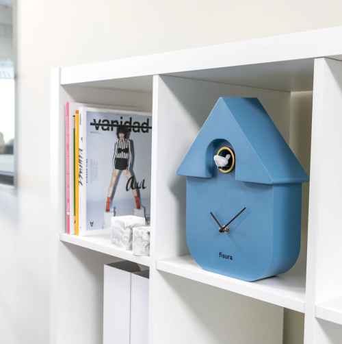 horloge coucou bleu pendule fisura Mycrazystuff.com