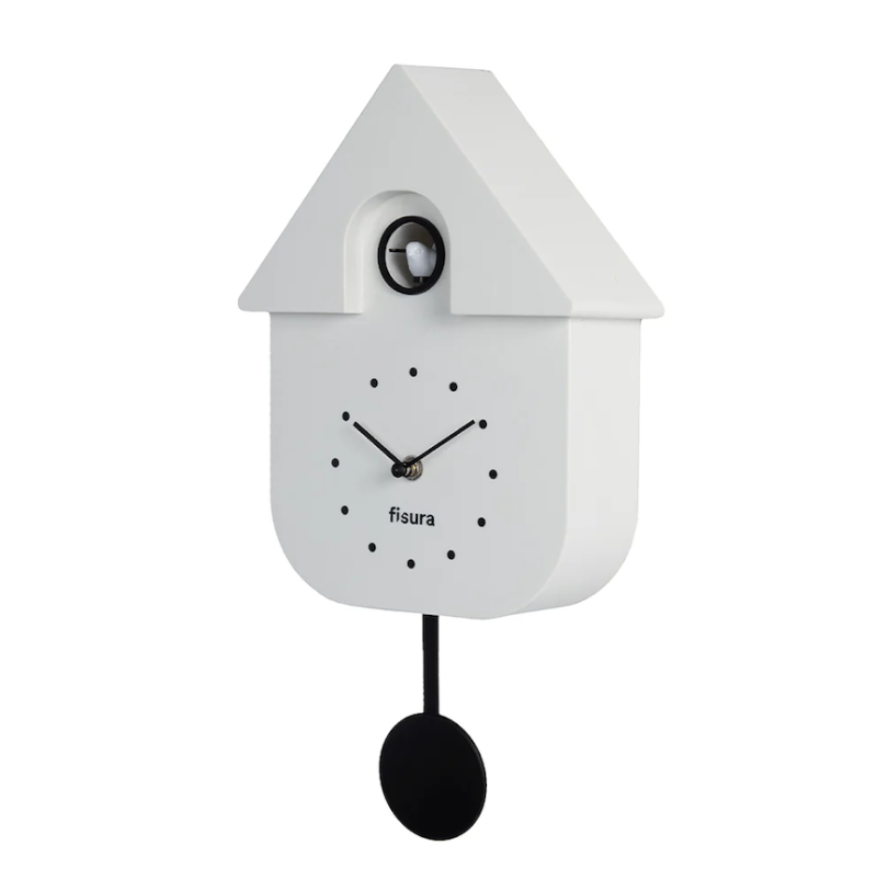 horloge coucou blanche pendule fisura Mycrazystuff.com