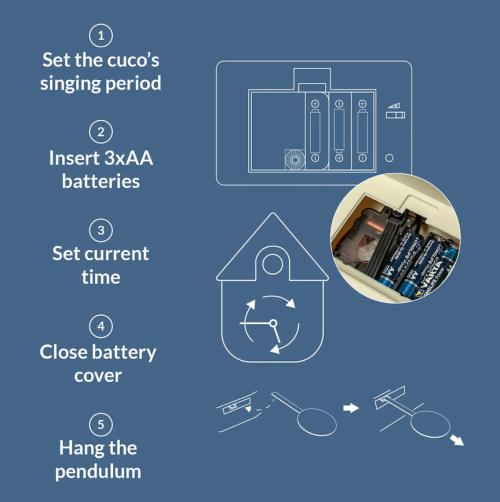 horloge coucou blanche pendule fisura Mycrazystuff.com