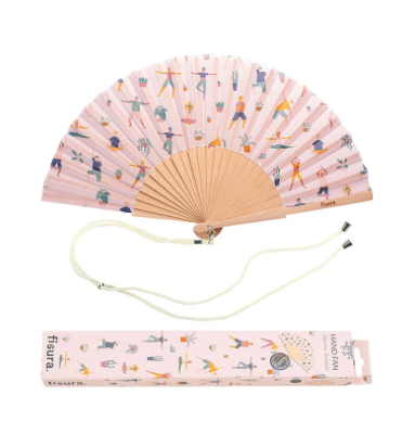 Eventail Rose Yoga Fisura