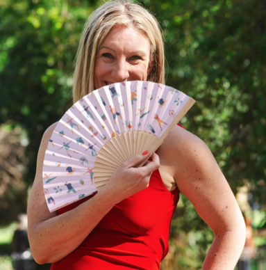 Eventail Rose Yoga Fisura