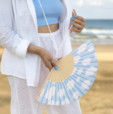 éventail bleu nuage fisura Mycrazystuff.com