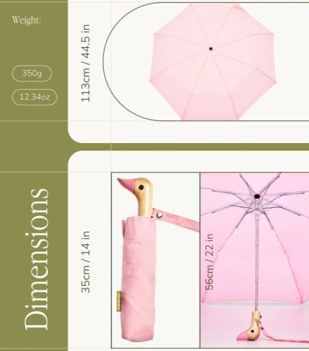 parapluie rose original duckhead Mycrazystuff.com