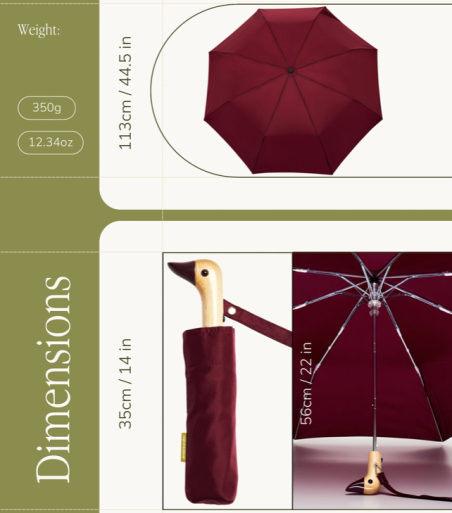 parapluie rouge cherry original duckhead Mycrazystuff.com