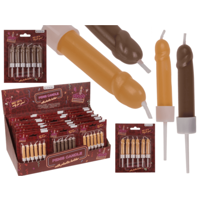 bougies anniversaire penis avec support plastique mycrazystuff.com