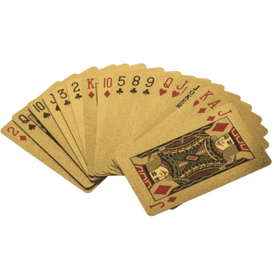 jeu de 54 cartes à jouer deluxe gold mycrazsytuff.com