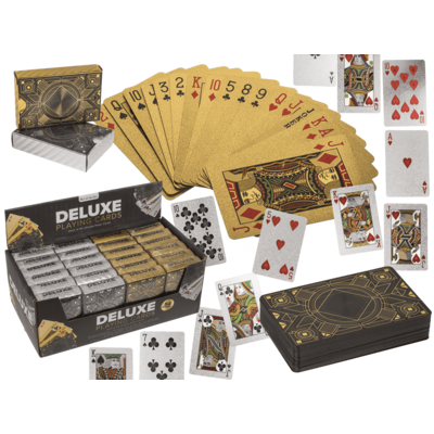 jeu de 54 cartes à jouer deluxe argent mycrazystuff.com