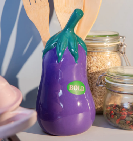 Pot à ustensiles céramique Aubergine mycrazystuff.com