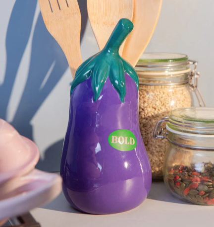 Pot à ustensiles céramique Aubergine mycrazystuff.com