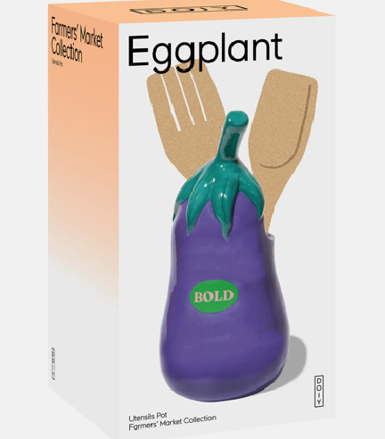 Pot à ustensiles céramique Aubergine mycrazystuff.com