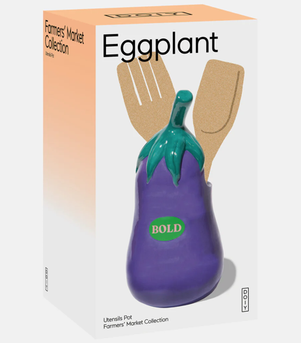 Pot à ustensiles céramique Aubergine mycrazystuff.com