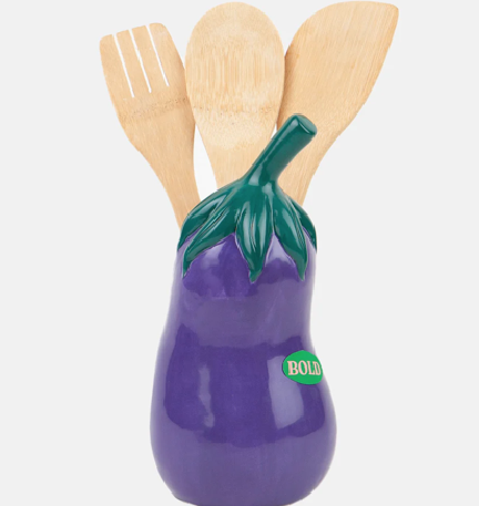 Pot à ustensiles céramique Aubergine mycrazystuff.com