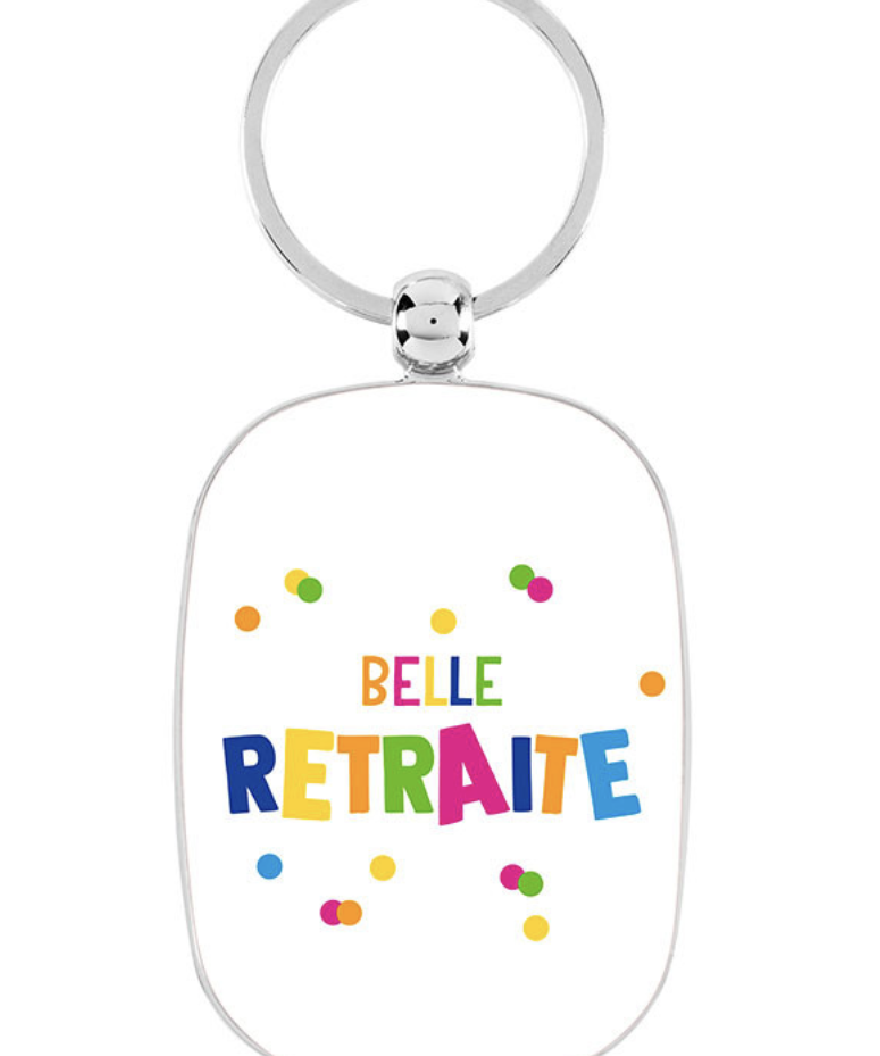 Porte-clés métal Belle Retraite