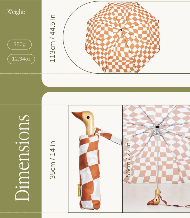 Parapluie checkers beurre de cacahuete Original Duckhead mycrazystuff.com