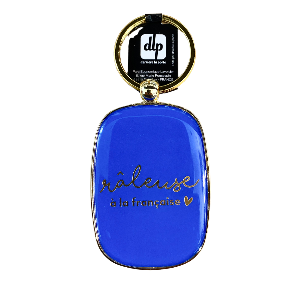 Porte-clés métal bleu Râleuse à la française mycrazystuff.com