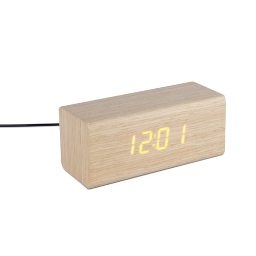 Réveil digital en bois Timber balvi mycrazystuff.com
