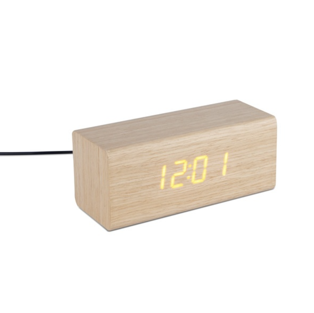 Réveil digital en bois Timber balvi mycrazystuff.com
