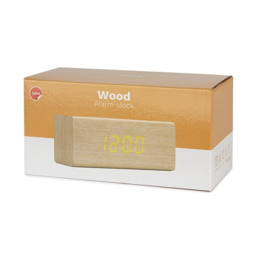 Réveil digital en bois Timber balvi mycrazystuff.com