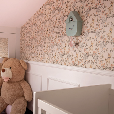 Horloge Coucou Vert Menthe et Rose pendule Fisura mycrazystuff.com