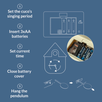 Horloge Coucou Beige et Orange pendule vintage Fisura mycrazystuff.com