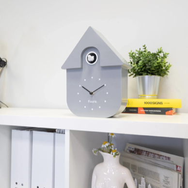 Horloge Coucou Vintage Grise et Noire Pendule Fisura mycrazystuff.com